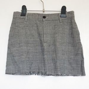 Brandy Melville grey plaid skirt